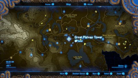 the map for great plateau tower