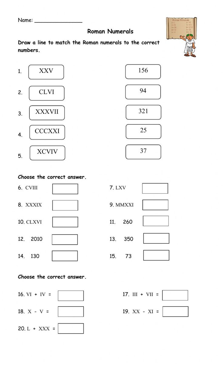 Roman Numerals online exercise | Roman numerals, Numeral, Worksheets