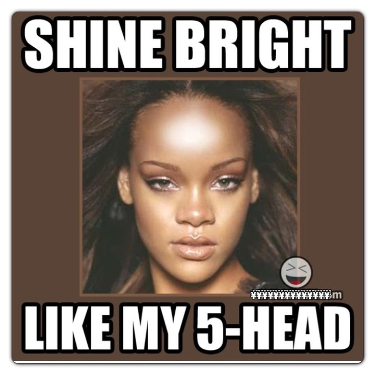 an image of a woman's face with the words shine bright like my 5 - head