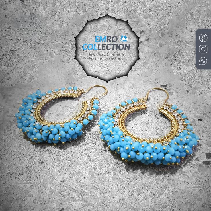 Light blue chand bali earrings Chand Bali Earrings, Chand Bali, Pakistani Earrings, Bali Earrings, Turquoise Hoop Earrings, Chandbali Earrings, Earrings Hoop, Stunning Jewellery, Turquoise Earrings