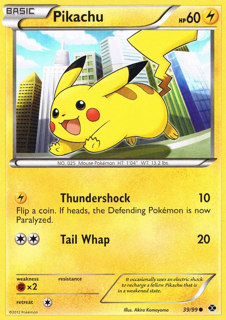 a pokemon card with pikachu on it