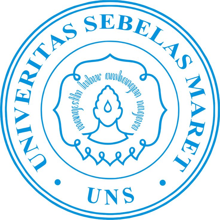 the seal is blue and white with words on it