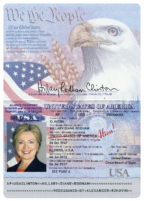 an id card with the image of a bald eagle on it's front and side