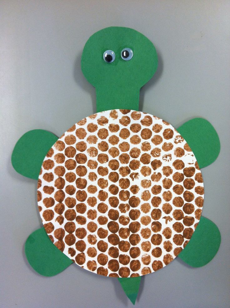 a paper plate with a turtle on it