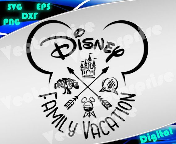 the disney family vacation logo is shown