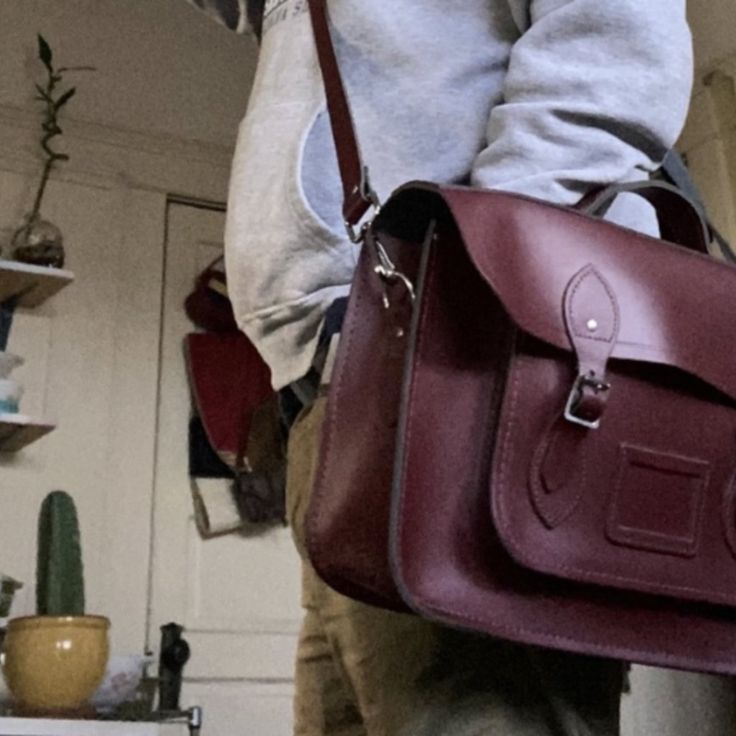 Beautiful Messenger Bag From The Cambridge Satchel Company. No Scuffs Or Fading Adjustable Shoulder Strap Wine Colored 14.5 Wide 11 Tall 4 Deep Adjustable Shoulder Strap Company Bag, Messenger Bag Men, Cambridge Satchel, Cambridge Satchel Company, Wine Colored, Messenger Bags, Cambridge, Messenger Bag, Satchel