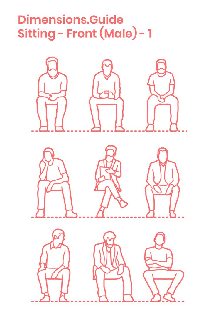 the instructions for how to sit in front of a man sitting on a chair, and other