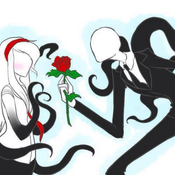 an animated drawing of a man giving a woman a rose