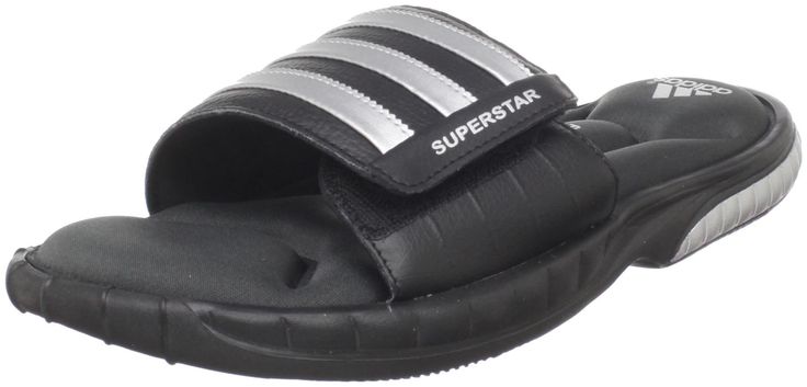 adidas Men's Superstar 3G Slide Sandal,Black/Metallic Silver/Solid Grey,11 D US Gifts For Swimmers, Slides Sandals, All About Shoes, Sport Sandals, Swimmers, Black Metallic, Pool Slides, Slide Sandals, Black Sandals