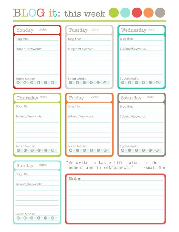 Blog-it: Bloggers Organizational Printables | Worldlabel Blog ...