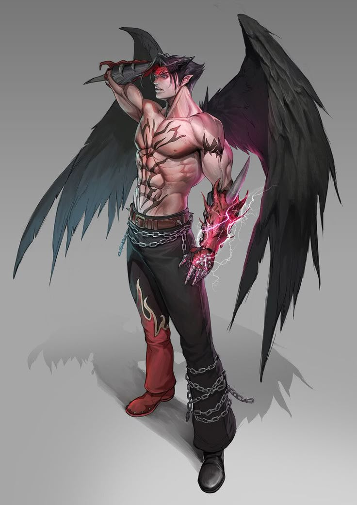 an image of a man with wings on his chest