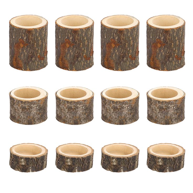 PRICES MAY VARY. Package includes 12PCS Wooden Tealight Candle Holders (4 Each Size: 1"H, 1.6"H, 2.7"H), made of high quality natural wood, they are portable and convenient to use, not easy to deform, providing long durability and strong rust & dust resistance. (NOTE PLEASE: As this candle holder is made of natural wood, please use it carefully to avoid burning!!) PLEASE confirm the detailed size of this combination on the third photo before purchasing!! Due to the material of natural wood and t Candle Centerpieces For Wedding, Rustic Candle Centerpieces, Tea Lights Centerpieces, Pillar Candle Stand, Log Candle Holders, Wooden Candle Stand, Dining Table Wedding, Centerpieces For Wedding, Wooden Pillars