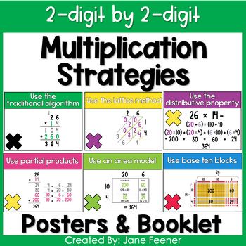 Two digit multiplication strategy posters and booklet in 2024 ...