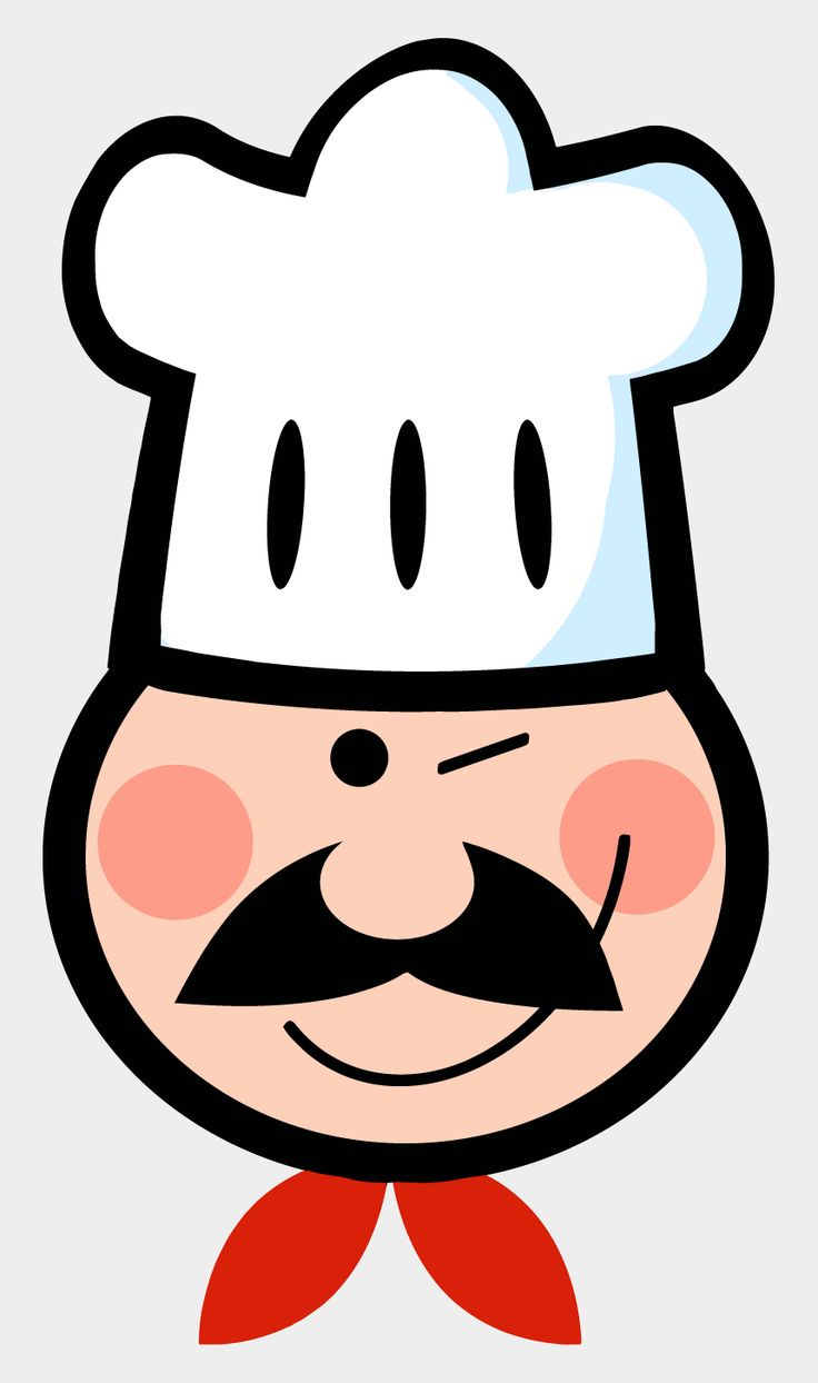 a chef's hat with a mustache and moustache on the face is shown