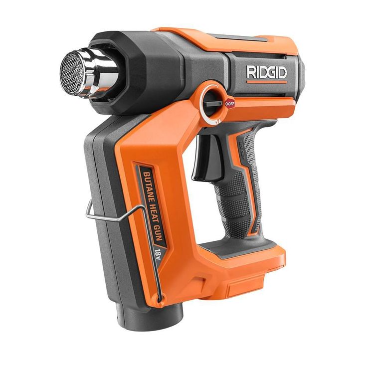 an orange and black cordless drill is on a white background with the word ridd written below it