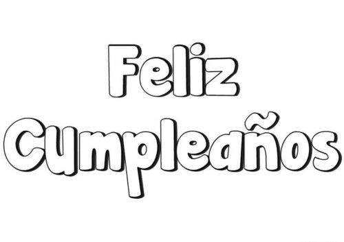 the word feliz cumpleanoos written in black ink on a white background