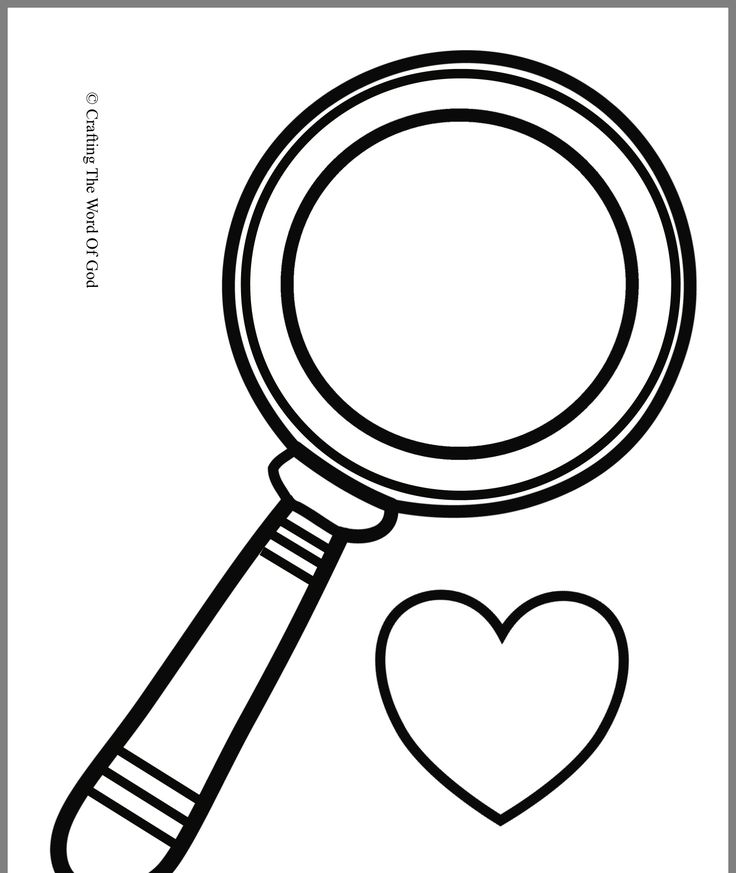 a magnifying glass with a heart on it