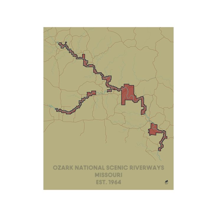 a map showing the location of several national scenic rivers