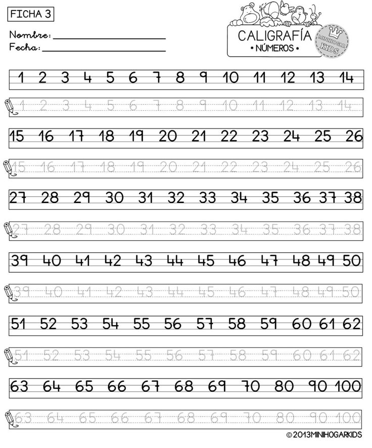 the worksheet for numbers 1 - 10 is shown in this printable version