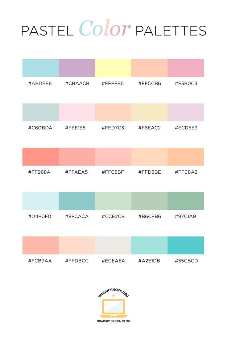 Pastel Color Palette, Rainbow, Pastel Shades, Procreate Swatches, Red  Orange Yellow Blue, IPad App Palette, Hex Values, Pantone PMS Color |  