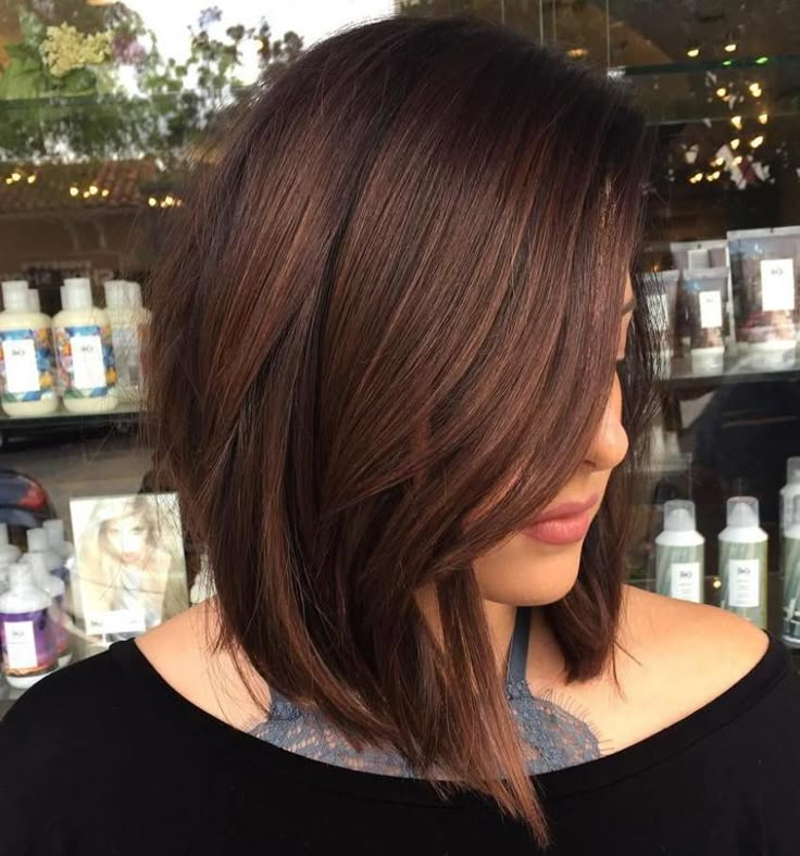 Angled Chocolate Brown Lob Bob Lung, Best Bob Haircuts, Natural Hairstyle, Long Bob Haircuts, Lob Hairstyle, Lob Haircut, Long Bob Hairstyles, Penteado Cabelo Curto, Long Bob