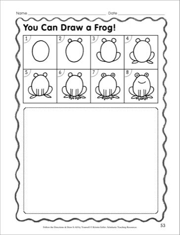 Draw a Frog in 8 Steps: Follow the Directions} - Printables ...