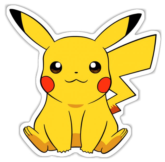 Cute Pikachu Sticker - Free Download