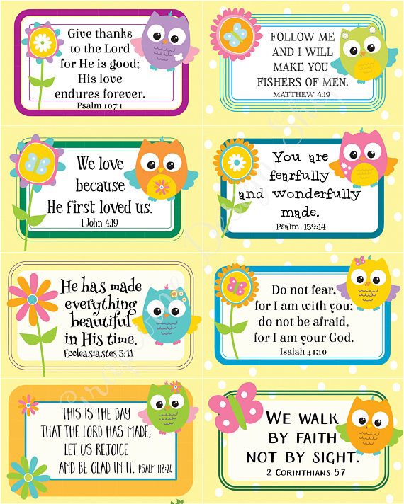 Printable Memory Verses For Kids - Tedy Printable Activities