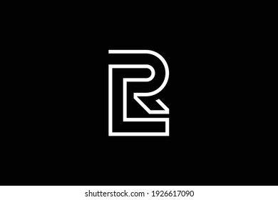 LR letter logo design on luxury background. RL monogram initials letter ...