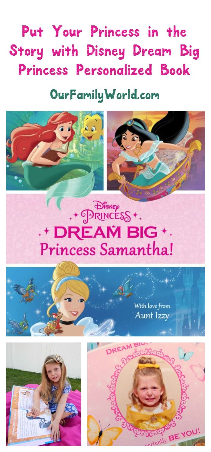 the disney princess story with personalized book for children and adults, includes pictures from each page