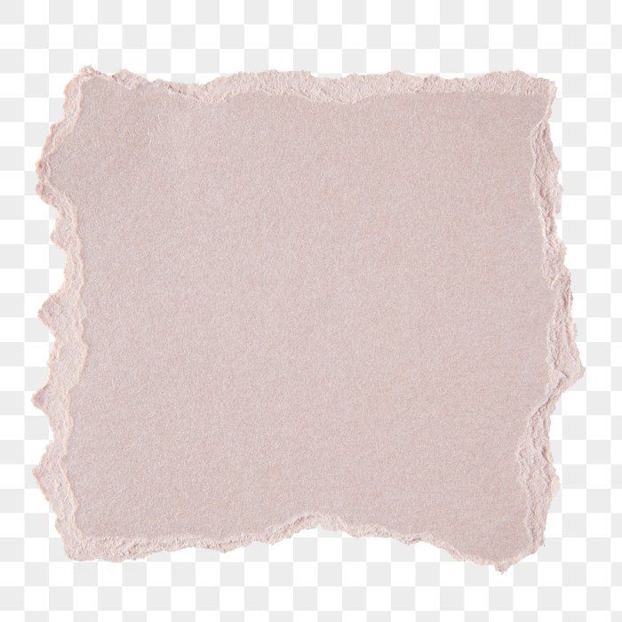 a piece of pink paper with torn edges