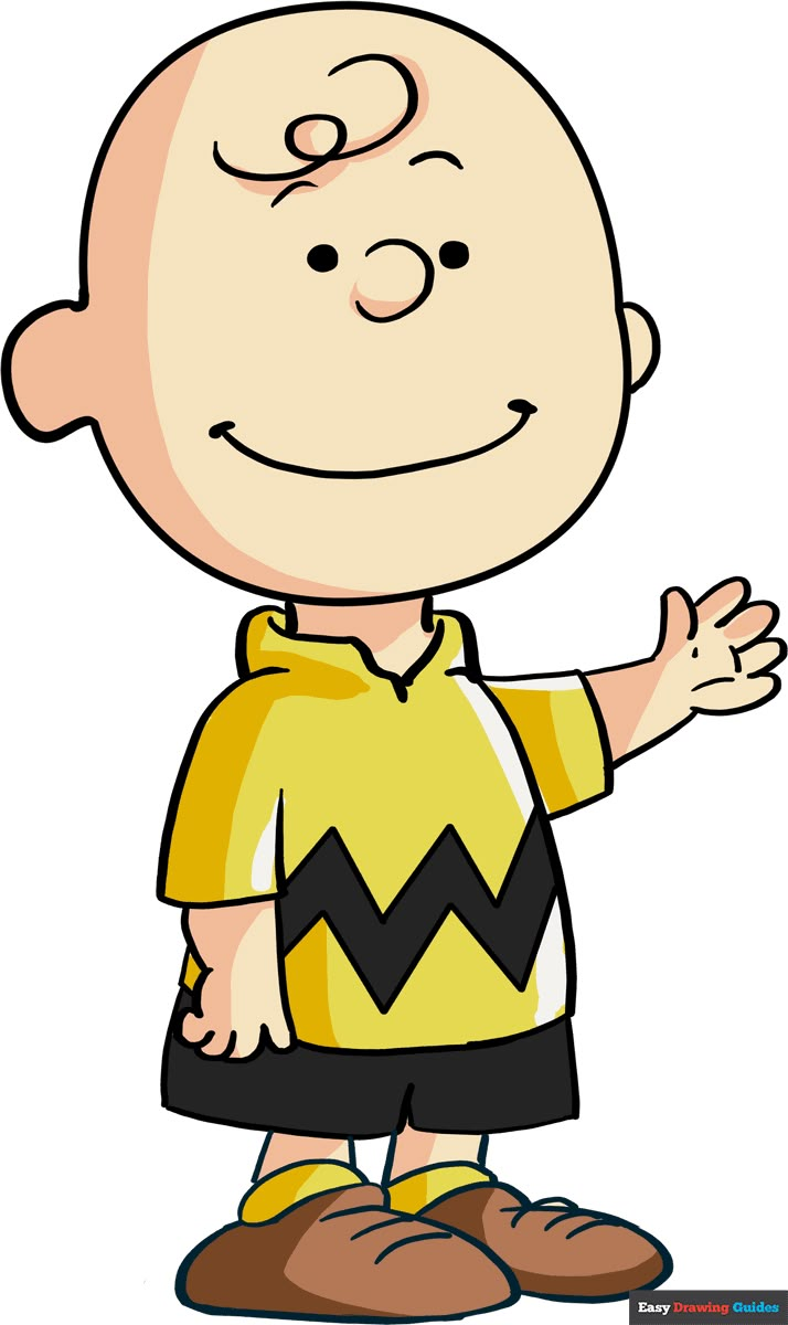 How to Draw Charlie Brown - Really Easy Drawing Tutorial | Charlie ...