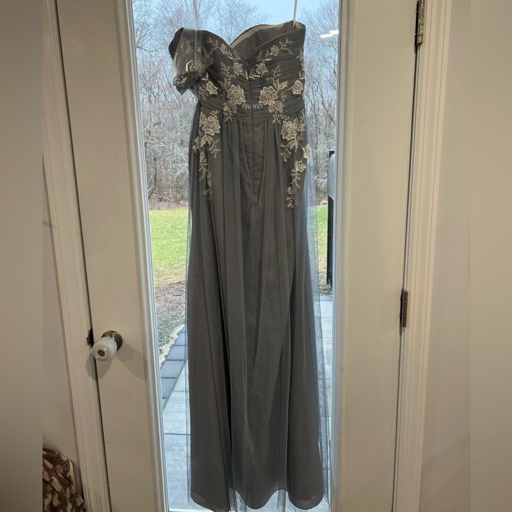 Bought For Wedding- Mother Of The Groom. Dessy Collection, Dresses Evening, Mother Of The Groom, The Groom, Evening Gown, Blue Gray, Floor Length, Evening Gowns, Blue Grey