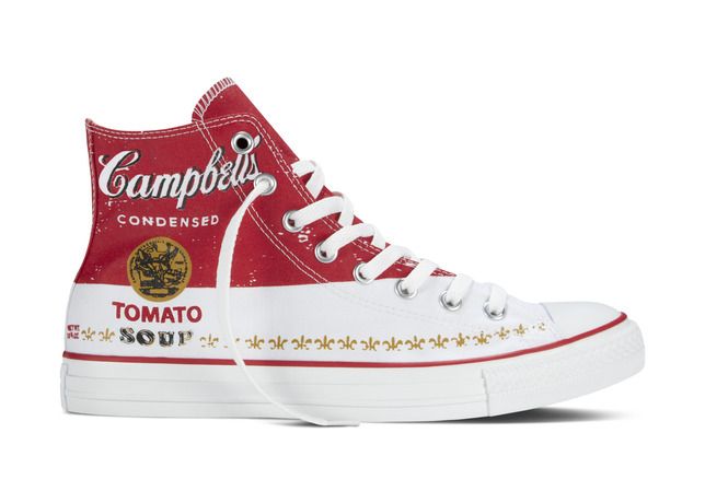 Next month, Converse will team up with the Andy Warhol Foundation to create this.  Posted January 2015 Converse Collection, Converse Trainers, Converse Star, Converse New, Campbell Soup, Africa Fashion, Converse Sneakers, New Sneakers, Converse Chuck Taylor All Star