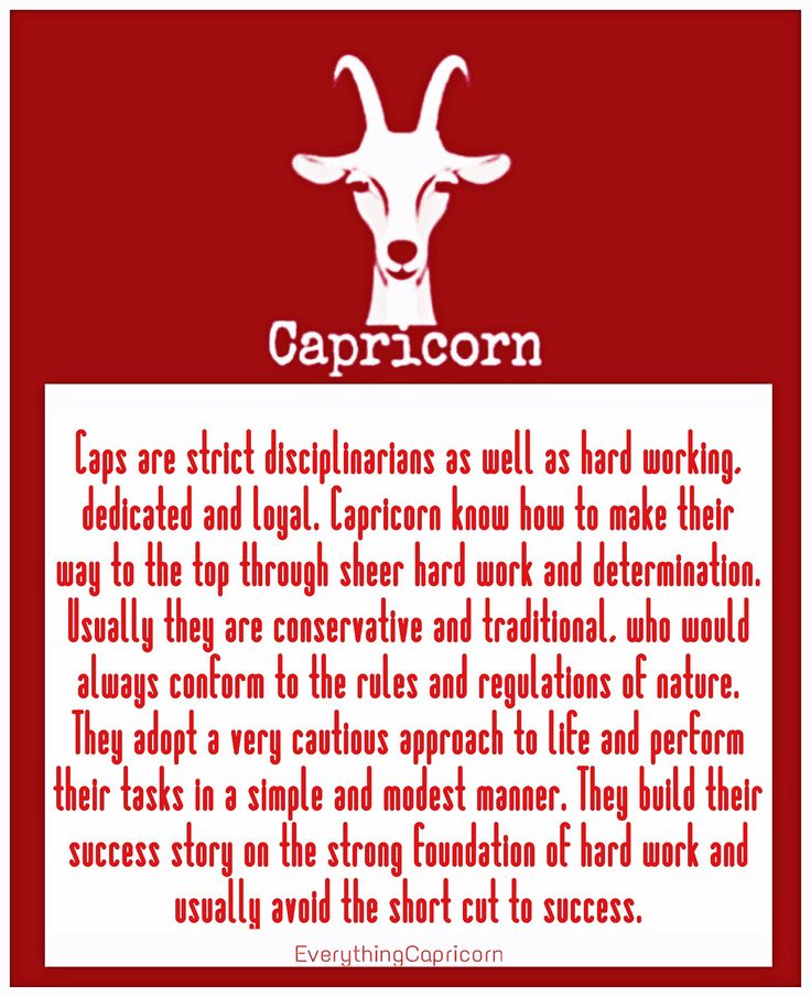 the capricorn is an animal with horns on it's head, and its name