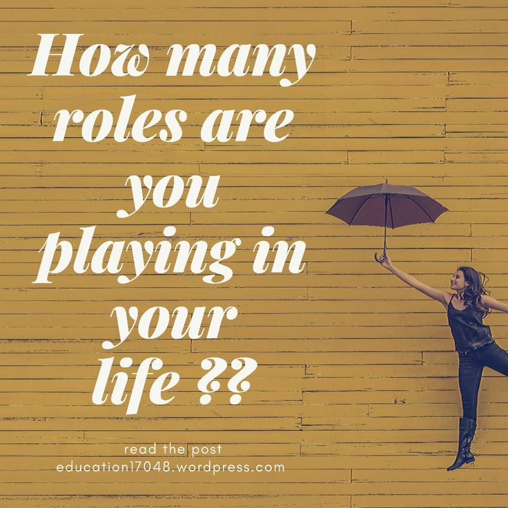 a woman holding an umbrella with the words how many roles are you playing in your life?