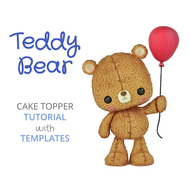 Teddy Bear Cake Topper Printable