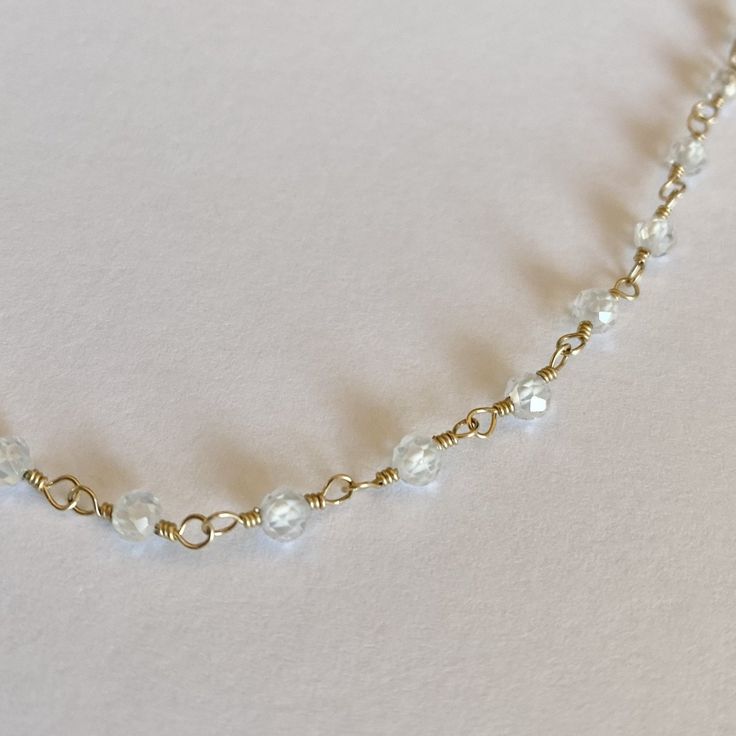 Cubic Zircon beads necklace with just the right sparkle. Length 16" Beads 3mm Fairy Dust Necklace, Zirconia Necklace, Cubic Zirconia Necklace, Fairy Dust, Beads Necklace, Pearl Necklace, Cubic Zirconia, Beaded Necklace, Sparkle