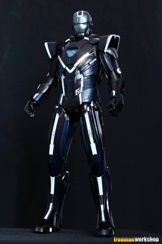 a robot is standing in front of a black background