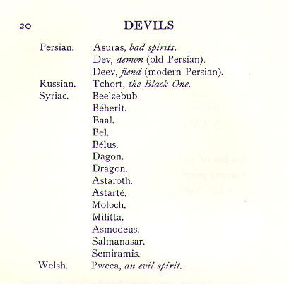 an old book with some type of writing on the page, including devil's