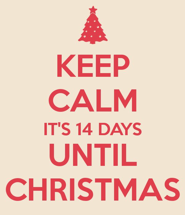 a red and white poster with the words keep calm it's 12 days until christmas