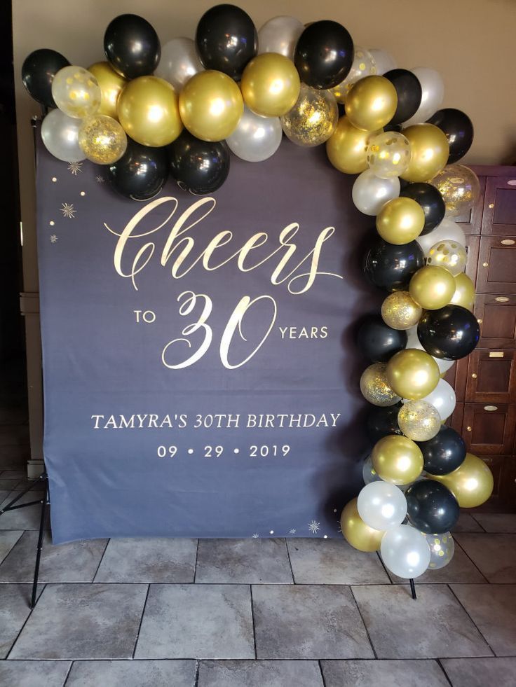 Cheers to 30 years | Gold & Black Birthday Party Tapestry | Zazzle ...