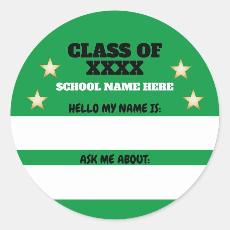 Class Reunion Name Tag