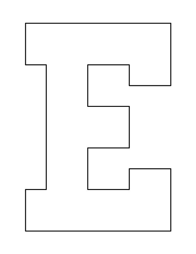 the letter e is for f coloring page