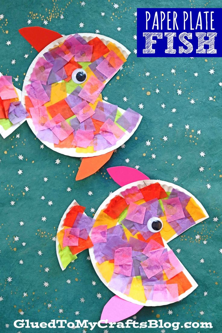 paper plate fish craft for kids to make