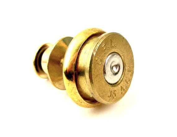 45 Caliber bullet lapel pin  45mm Bullet shell tie by SteamSect, $13.99 45 Caliber, Tie Tack Pin, Bullet Shell, Tie Tack, Lapel Pin, Bezel Setting, Lapel Pins, Cufflinks, Shells