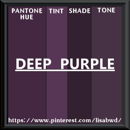 the deep purple pantone tint shade tone has been added to an image in this frame