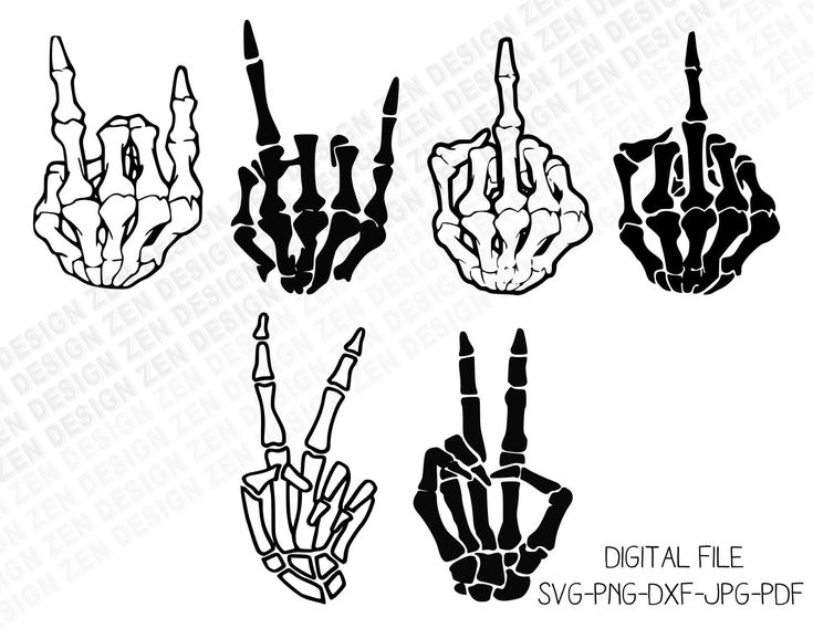 Skeleton Hands Svg Svg Bundle Skull Skeleton Hand Middle - Etsy Canada ...