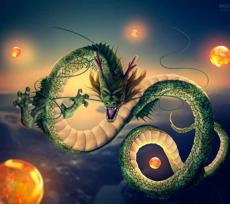 a green dragon is flying through the air with lanterns in the sky behind it,