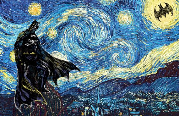 the starry night is shown in this painting